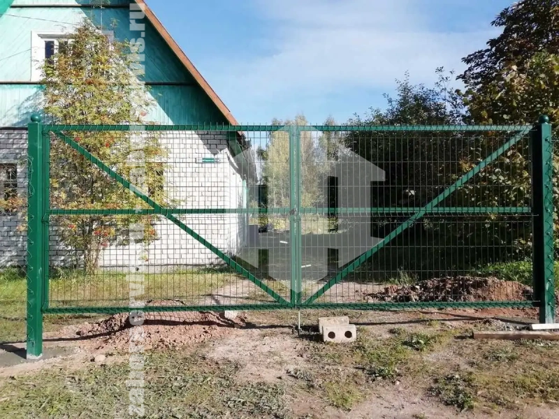 Забор из сетки рабицы с проволокой 76 метров