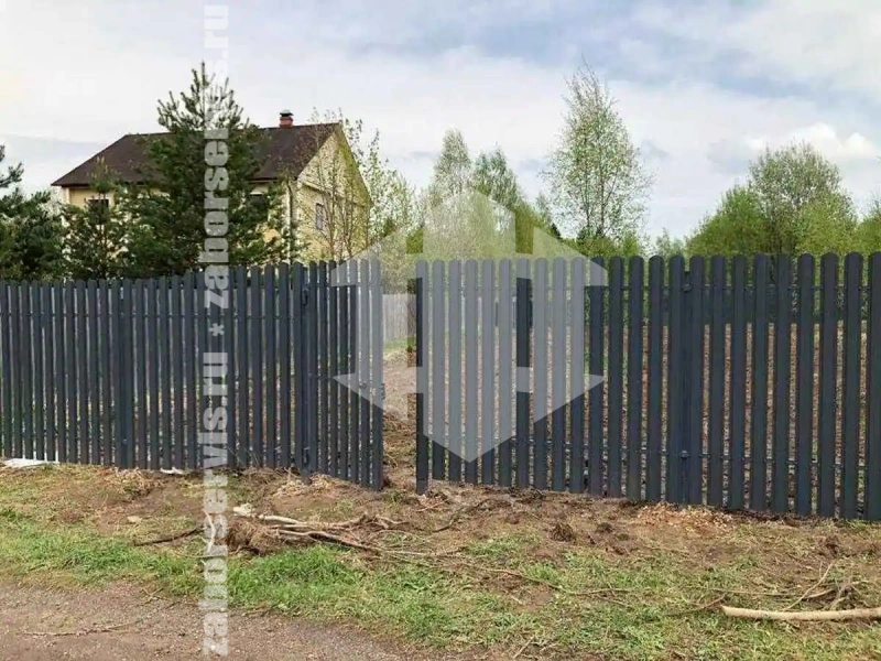 Забор из евроштакетника 84 метра
