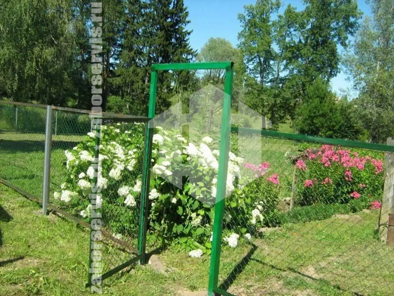 Забор из сетки рабицы в натяг секционный 109 метров