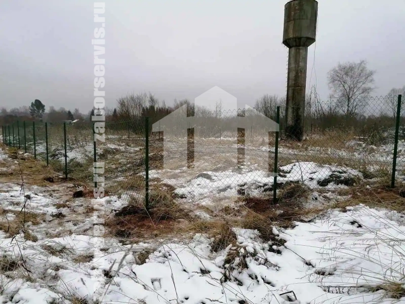 Забор из сетки рабицы с проволокой 110 метров