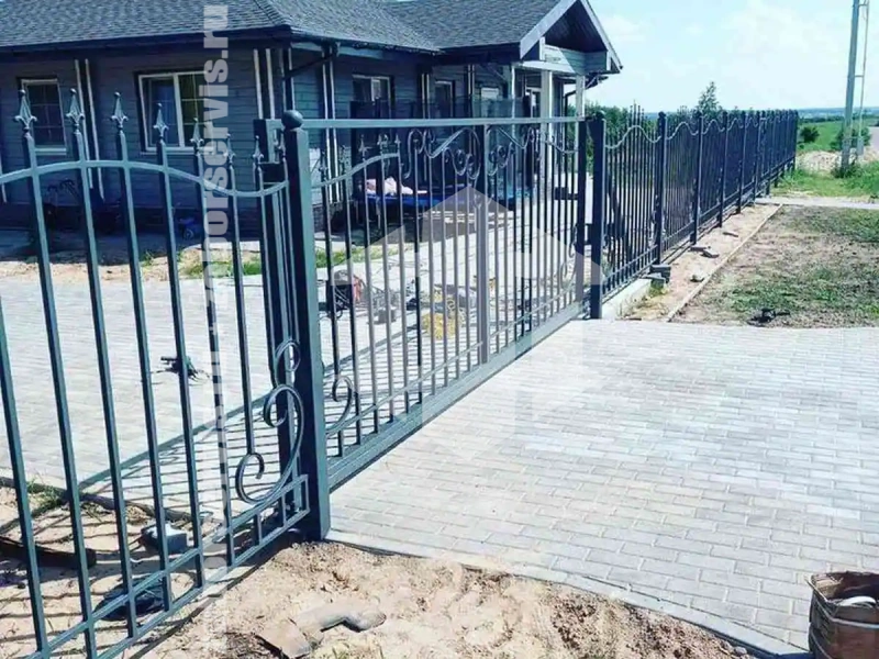 Кованый секционный забор 88 метров