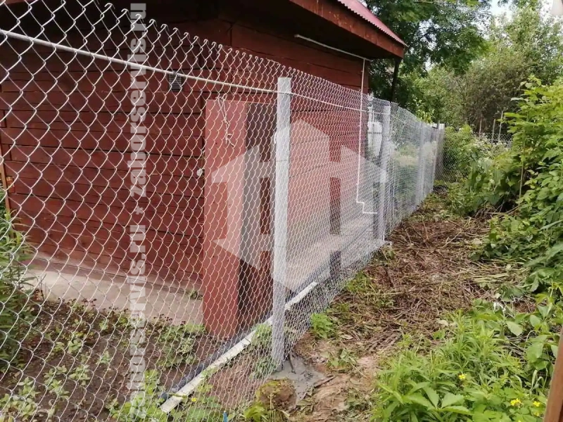 Забор из сетки рабицы с арматурой 75 метров