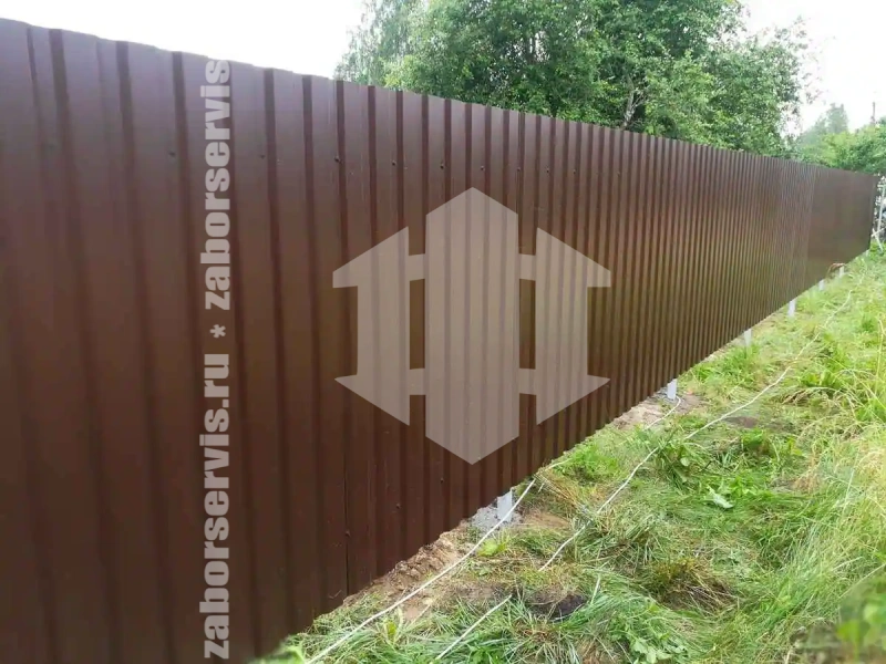 Забор из профнастила 88 метров