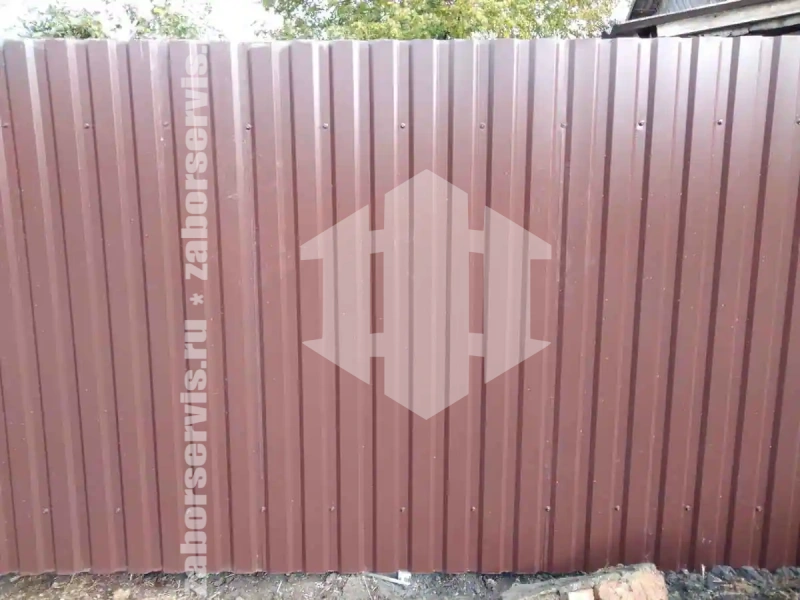 Забор из профнастила 125 метров