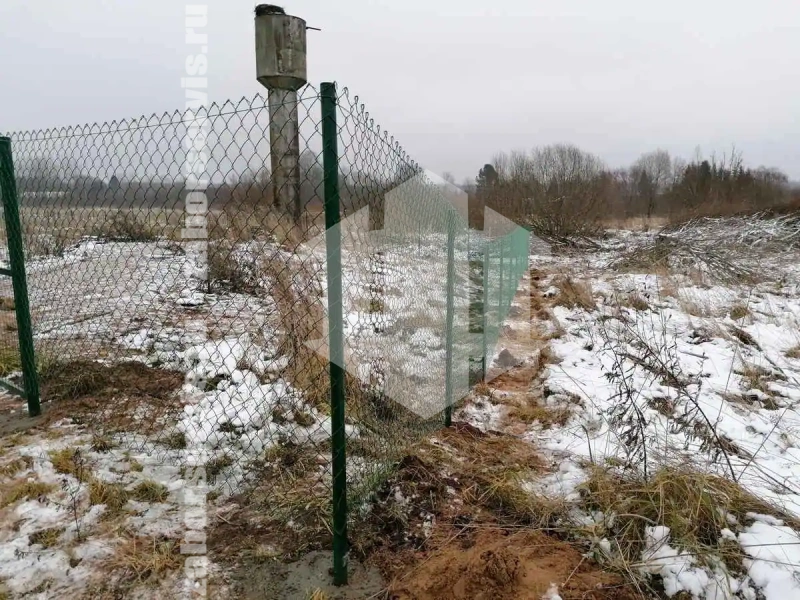 Забор из сетки рабицы с проволокой 110 метров