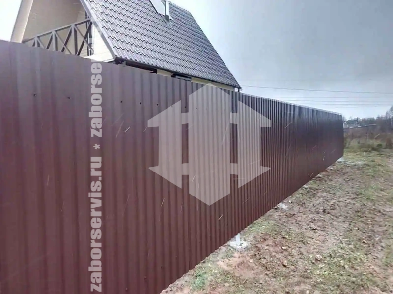 Забор из профнастила 48 метров