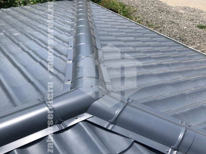 Навес из металлочерепицы пример 1