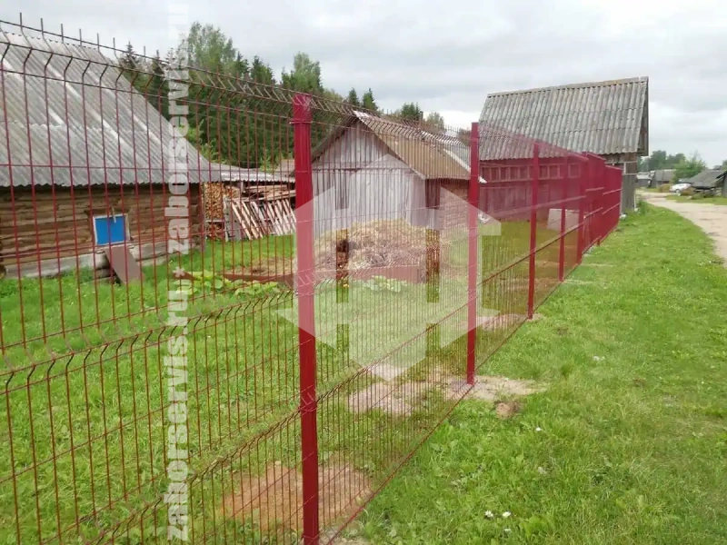 Забор 3Д с утрамбовкой столбов щебнем 50 метров