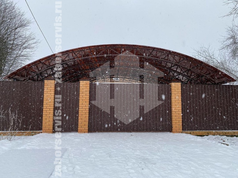 Навес для двух автомобилей пример 11