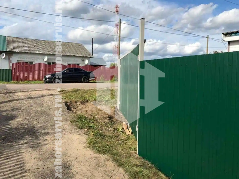 Забор из профнастила 98 метров
